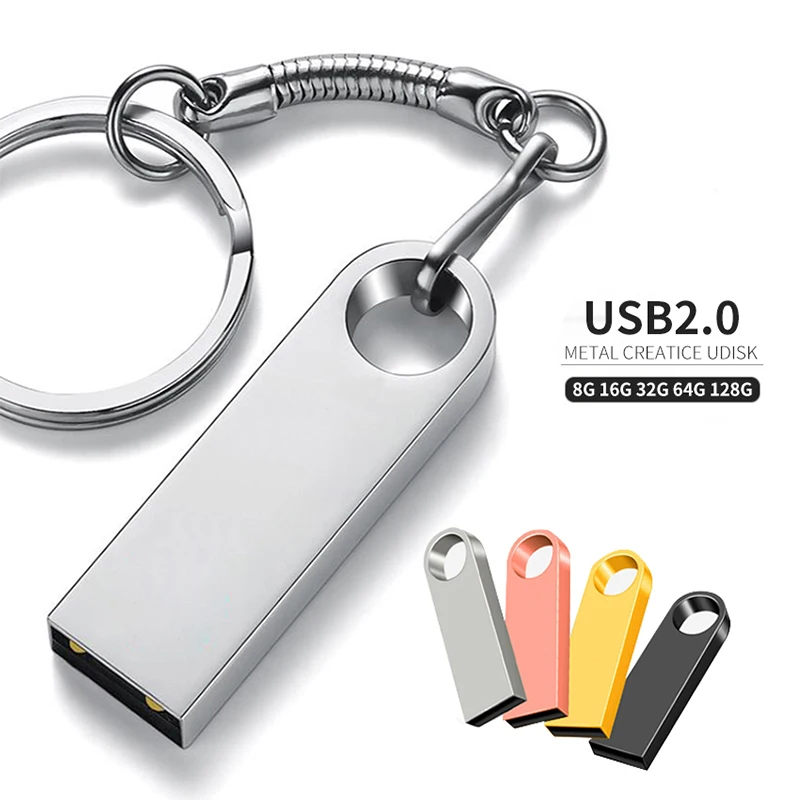 Unidad Flash USB de Metal de alta velocidad, 64GB, 4GB, 32GB, 16GB, 2021 gb, 128