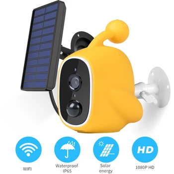 

1080P Wifi Solar Camera Low Power IP Camera Rechargeable Battery PIR Motion Sensor Security Video Surveillance IP67 Waterdicht