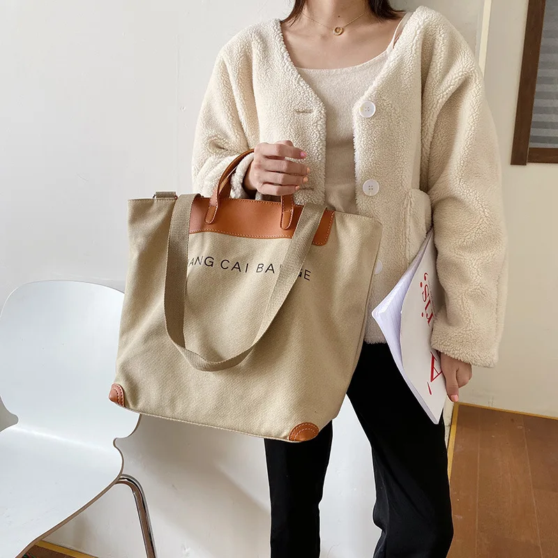 

Canvas Shoulder Bag Women Large Capacity Bag Womens Tote Handbag