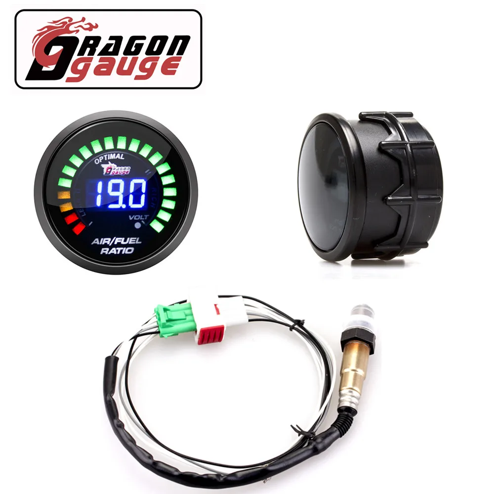 2" 52mm Air Fuel Ratio Gauge LED Digital Display Narrowband O2 Oxygen Sensor Car Gauge 12V Car 0258006028