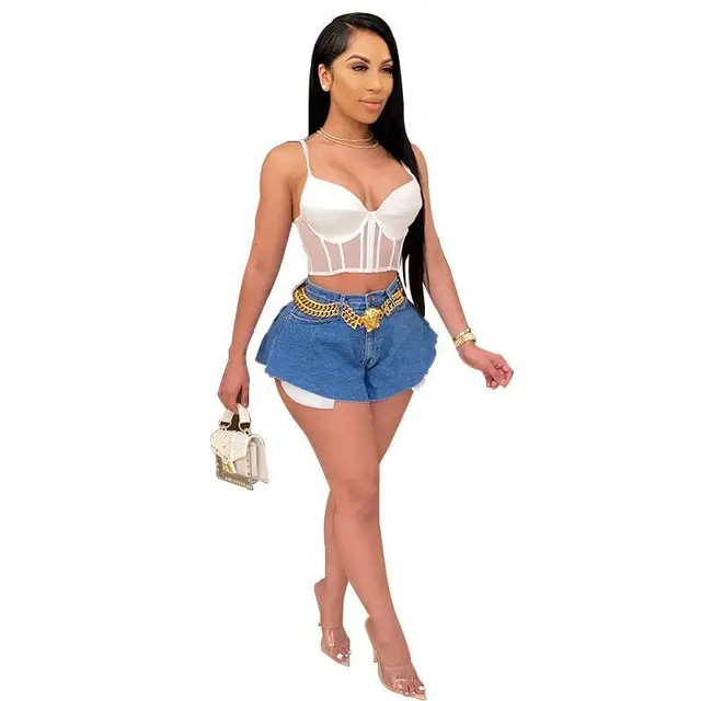 jean shorts club outfit