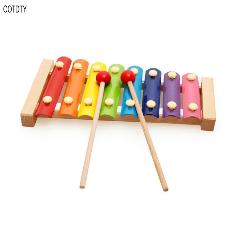 OOTDTY, детские музыкальные игрушки, деревянный ксилофон, инструмент, подарок, Детская Мудрая развивающая игрушка