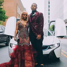 Платья для выпускного вечера в африканском стиле размера плюс, платья для девочек черного цвета, сексуальное длинное торжественное платье с v-образным вырезом, вечерние платья