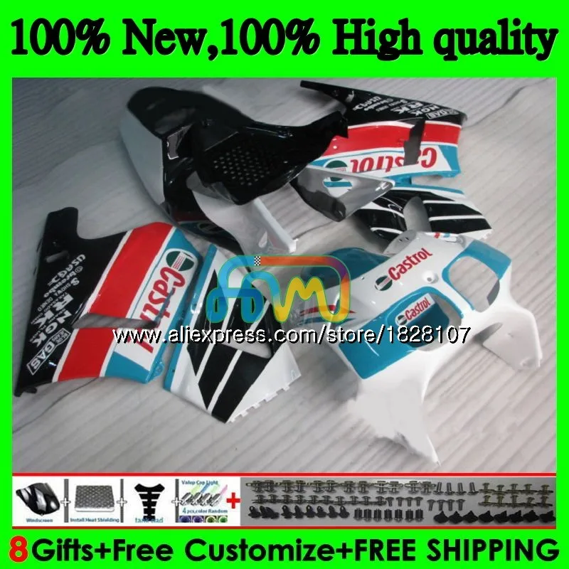 RVF400R NC30 для HONDA VFR400 R V4 VFR400R цвет синий, черный; большие размеры 91 92 93 94 88BS. 61 ЛРВ 400 R NC35 400R 1991 1992 1993 1994 обтекатель