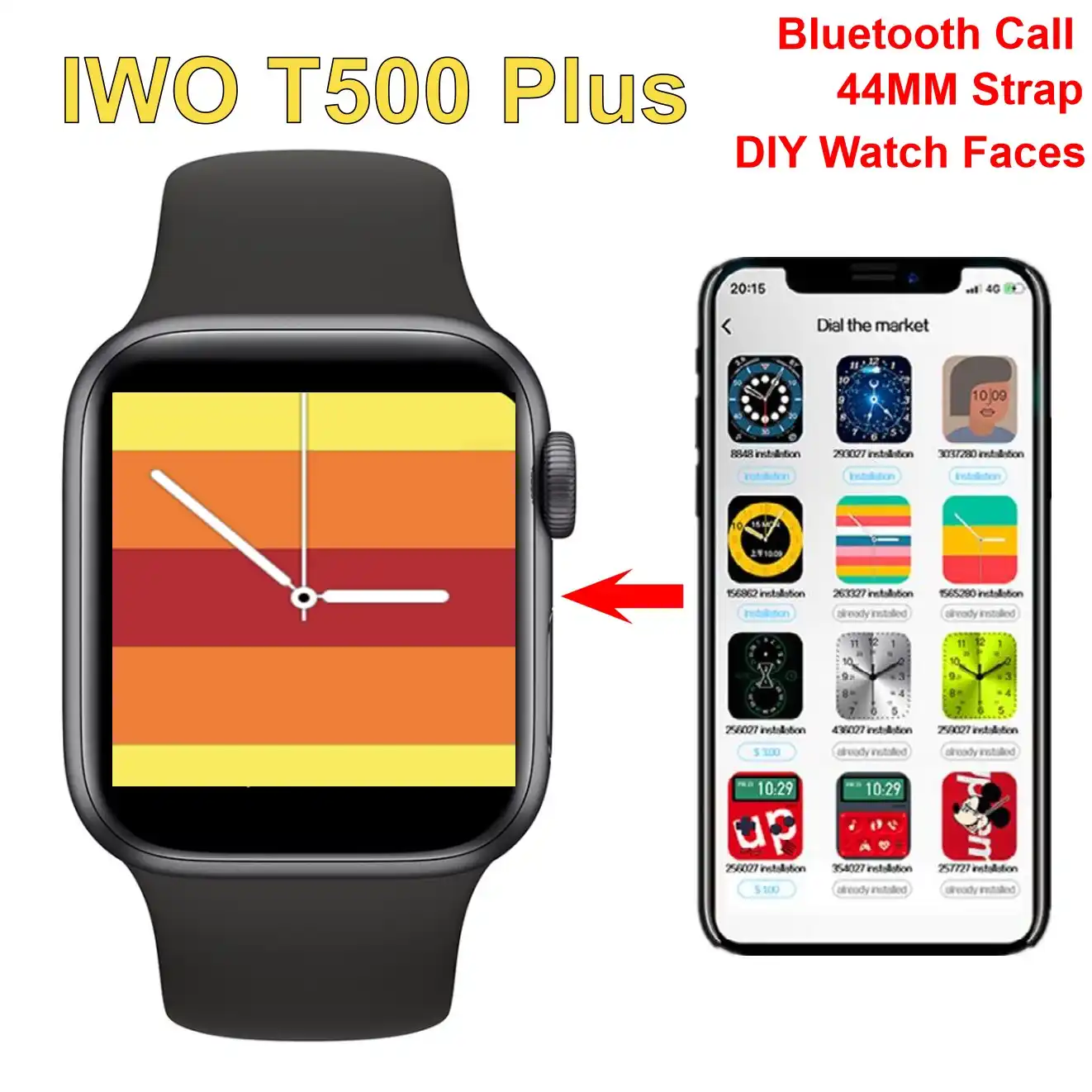 Watch Faces For T500 Smart Watch