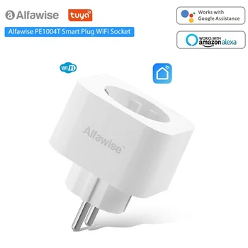 

Alfawise PE1004T Smart Plug EU Standard WiFi Socket Support Amazon Alexa Google Home Voice Control For IOS Android Type F Plug