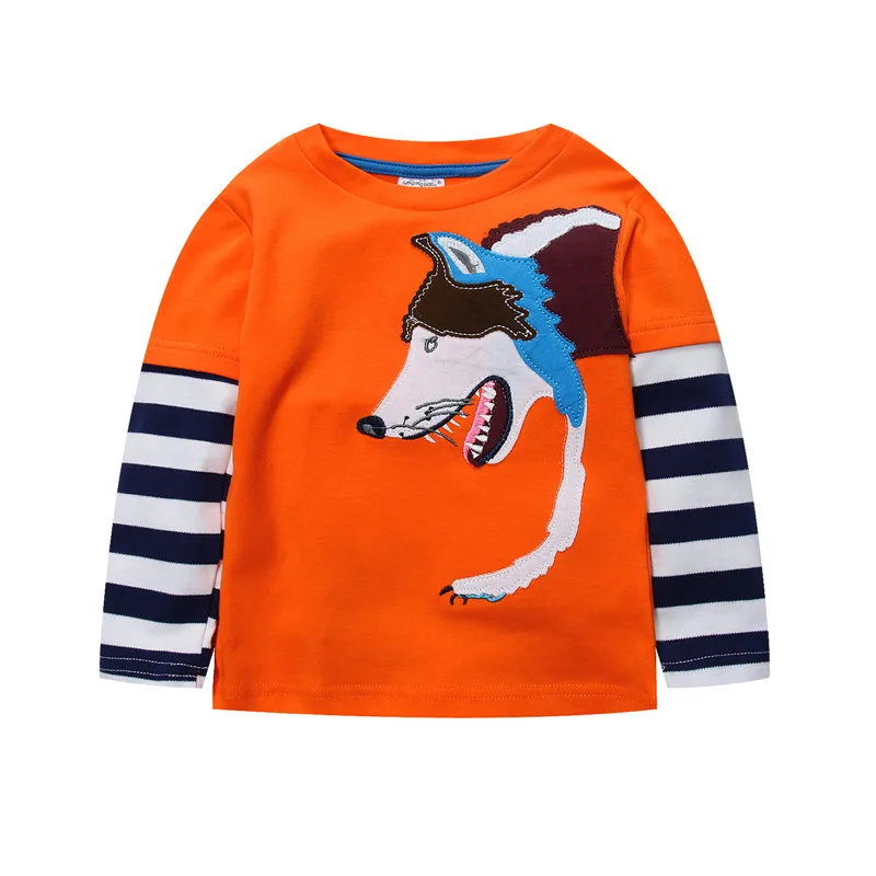 T7045 camiseta Коллекция года, футболка для мальчиков детская Одежда Рождественская футболка Топы для маленьких мальчиков с изображением животных, Koszulki Meskie, Детская футболка новые футболки для мальчиков на весну и осень - Цвет: T7045 camiseta