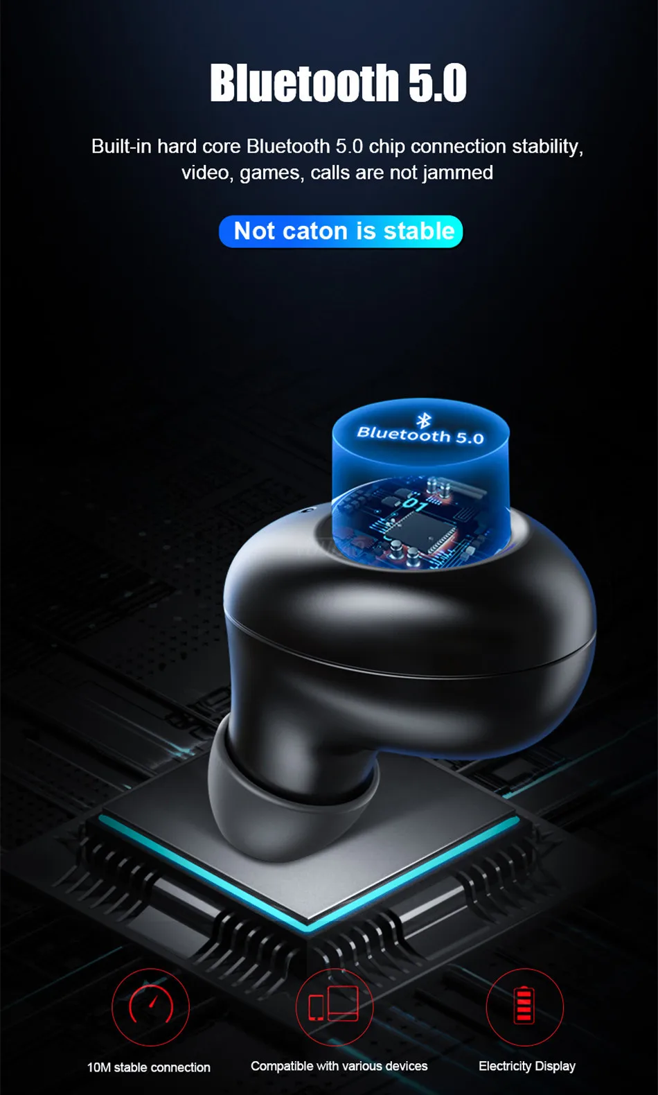 TWS Беспроводная Bluetooth V5.0 гарнитура 8D стерео Высококачественная беспроводная гарнитура портативные наушники для занятий спортом с 2500 мАч Мобильная мощность