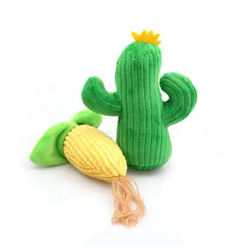 

Dog Toys Plush Sound Dolls For Dog Cat Plush Creative Corn Cactus Chewing Toy For Dogs Bite Resistant Sound Toy Pet Supplies