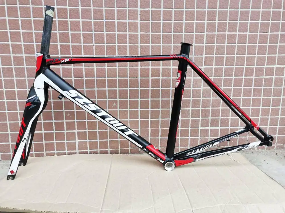 Laatste 1400G 700C Racefiets Frame Super Licht Aluminium Frame Cbike  Frameset Met Carbon Fiets Vork Vrouwen Fiets fiets Onderdelen|Bicycle Frame|  - AliExpress