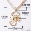 Animal Scorpion Pendant Necklace Men's Women Hip Hop Jewelry 2