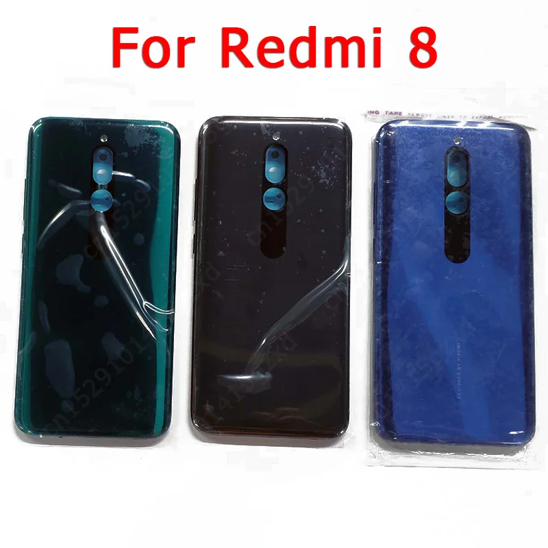 Оригинальная Задняя крышка батареи для Xiaomi Redmi 8 задняя корпуса чехол с adhensive