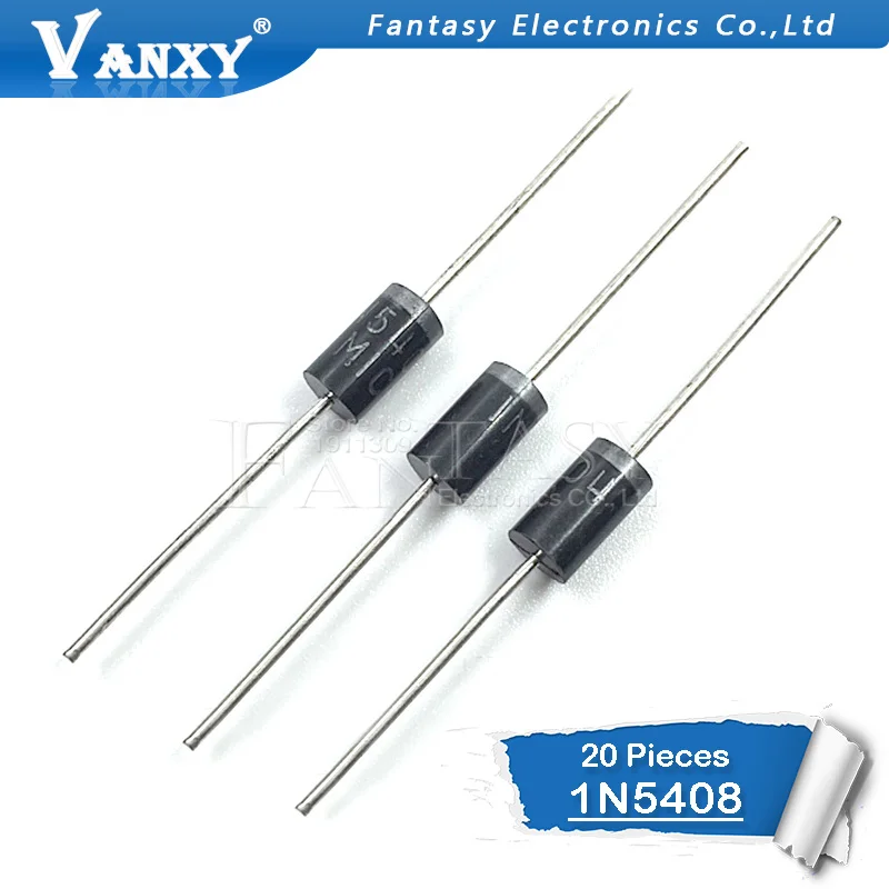 1N5408 IN5408 DO-27 50PCS Redresseur Diode 3 A 1000 V Microphone DO-201AD