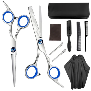 

Hairdressing Stainless Steel Thinning Shears Storage Bag Beginner Safe Portable Combs Professional Hair Cutting Scissors Set