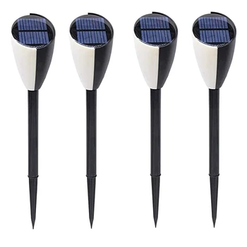 

HOT-4Pcs Solar Outdoor Light,LED Pathway Garden Light Music Waterproof Stake Landschaft Rasen Lamp for Patio Yard Path