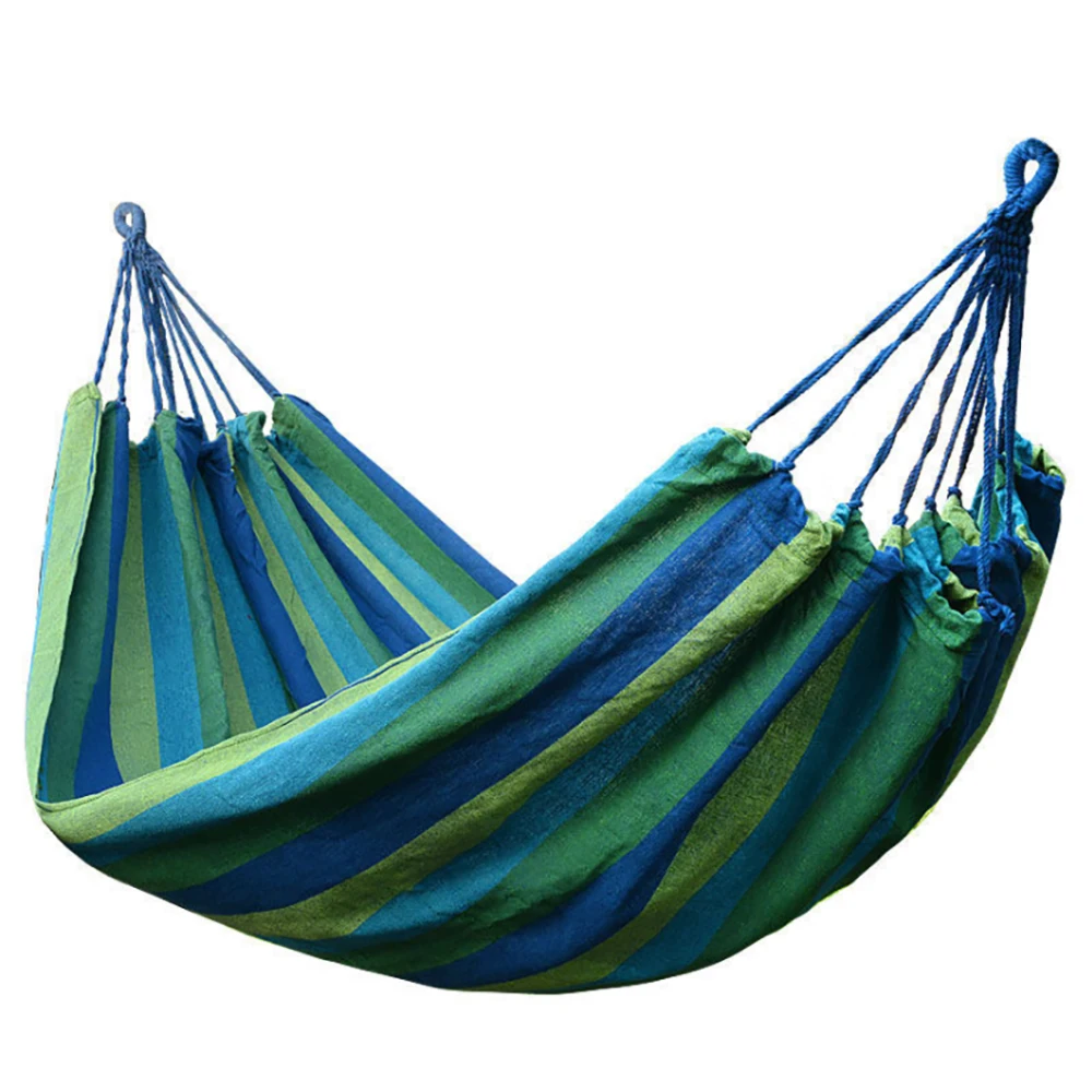 Ultralight Camping Hammock with backpack Hot Sale rainbow Outdoor Leisure Portable Hammock canvas Hammocks 