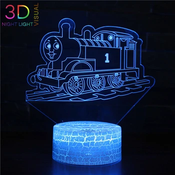 

ATOPH 3D LED Night Light 16 Color Changing with Remote Control Cartoon Train Nightlight for Children Christmas Xmas Gifts