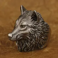 LINSION Cupronickel Huge Details Wolf Ring Mens Biker Rock Punk Jewelry CP90 US Size 7~15 1