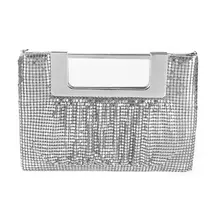 Женская сумка из алюминиевого листа для выпускного вечера, Дамский клатч для свадьбы, вечеринки, банкета, Pu