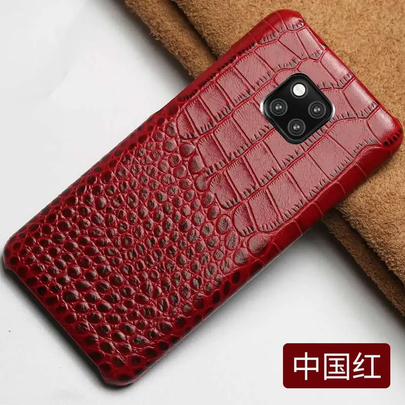 Чехол из натуральной кожи для телефона huawei Honor 20 PRO 9X 8X защитный чехол для huawei Nova 5 Nova 4 p30 p20 Lite задняя крышка - Цвет: red