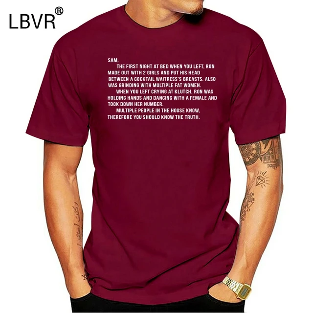 jersey shore letter to sammi shirt