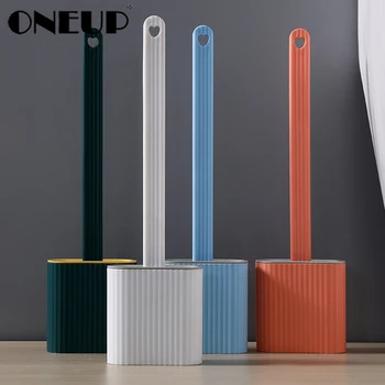 

ONEUP TPR Wall-mounted Toilet Brush Soft Rubber Long Handle Cover Without Dead Corner Cleaning Household Bathroom Accessories