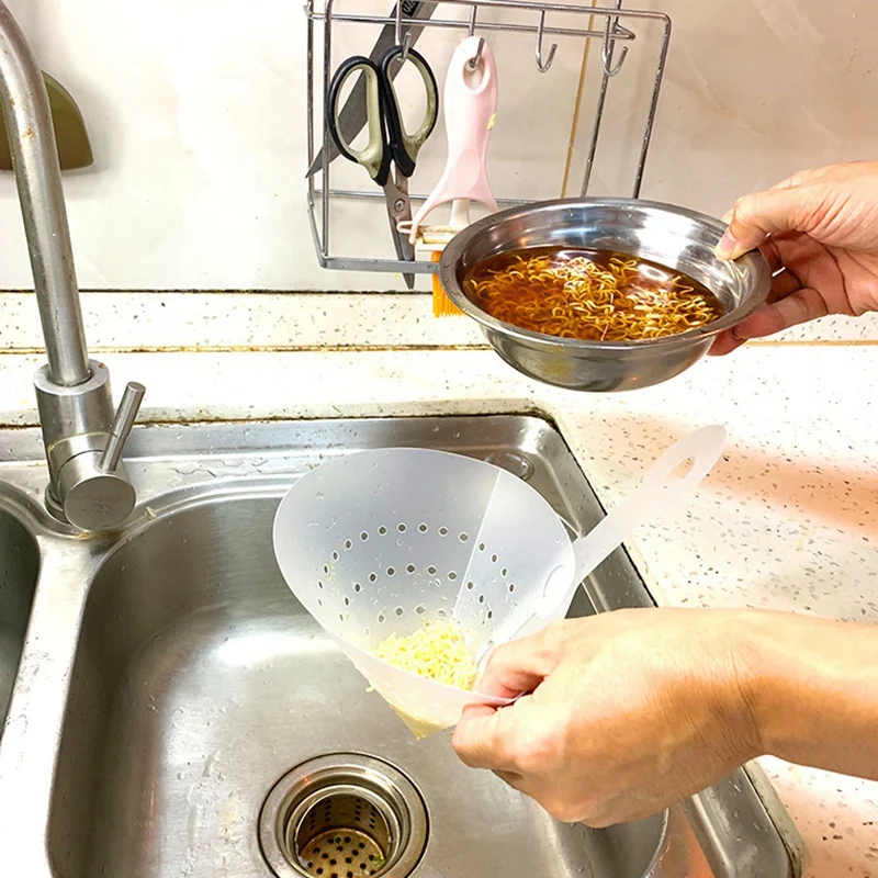 2 Pcs Kitchen Self-Standing Drain Sink Leftovers Soup Juice Separated By Garbage Filter Foldable Simple Sink Anti-Blocking Devic