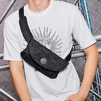 

Casual Camouflage Chest Bag Men's Cool One-Shoulder Cross-Body Multi-Function Outdoor USB Charging Running Bag
