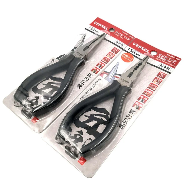 VESSEL Precision Long Reach Needle Nose Pliers with Muti-Purpose of Wire  Cutting, Bending, Crimping