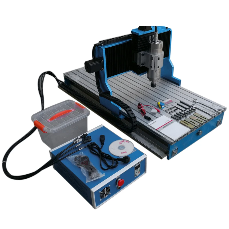 

linear guide rail metal cutting machine cnc 3040 2200W spindle 4axis wood router PCB engrave