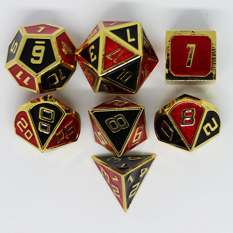 Искусственный металлический Набор для ролевой игры многогранные игральные