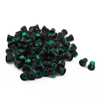 

80 Pcs Plastic 5.5mm Knurled Shaft Taper Volume Knob Cap for Potentiometer Pot