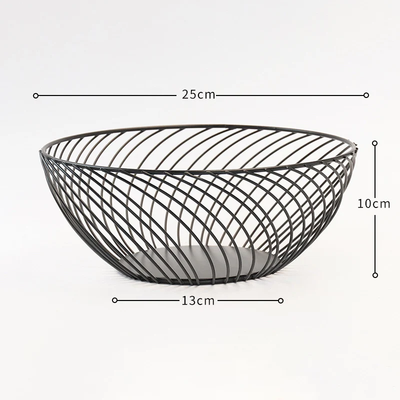 Cesta De Frutas De Ferro Forjado Estilo Europeu Simples Casa Placa Frutas Vegetais Tigela Mesa Lanche Placa Organizador настольный компьютер