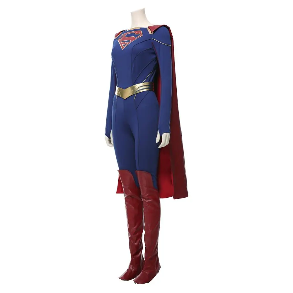 Kara Danvers Косплей Супергерл 5 косплей Женский костюм женский наряд плащ-комбинезон ремень сапоги Хэллоуин карнавал