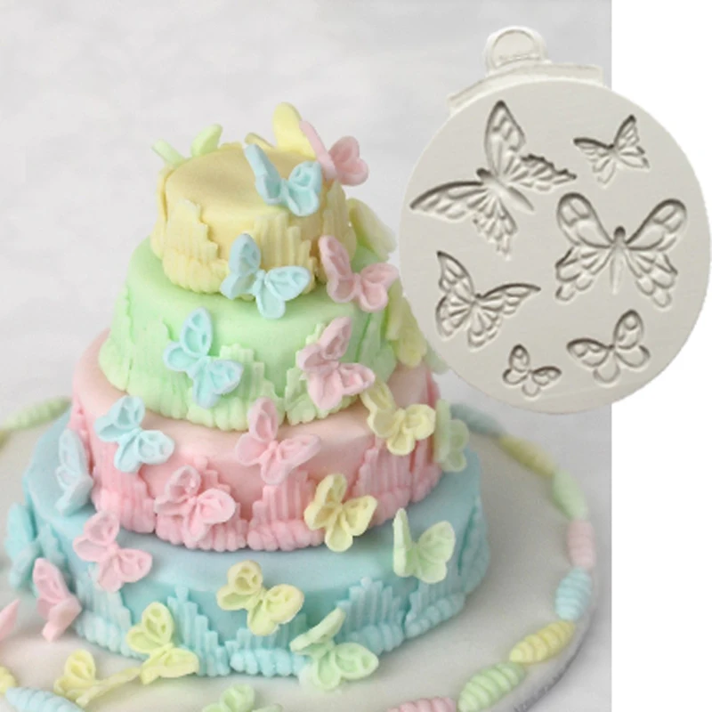 

Mini Butterflies Mould Fondant Cake Decorating Tools Silicone Molds Sugarcraft Chocolate Baking Tools for Cakes Gumpaste Fimo