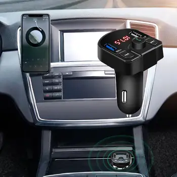 

Bluetooth FM Transmitter USB Aux Modulator Handsfree Charge Audio USB Car 3.1A Fast Kit Charger MP3 Car Adapter Car Dual Pl Z7D3