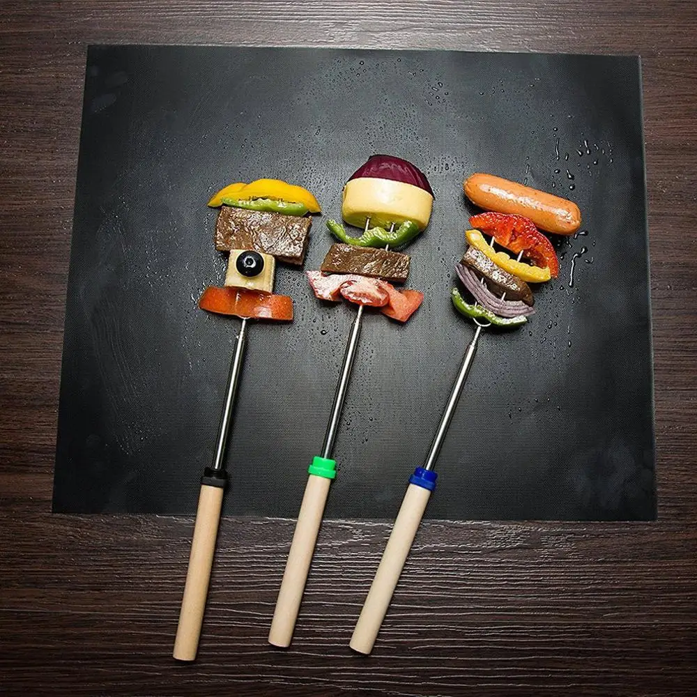 

3Pcs Non-stick BBQ Grill Mat 40*33cm Baking Mat kitchen Cooking Grilling Sheet Heat Resistance Easily Cleaned Kitchen For Party