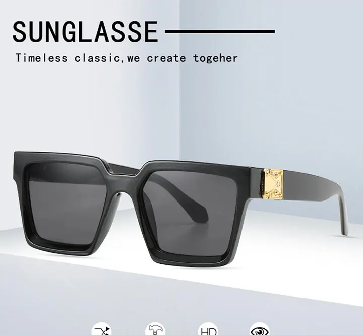 Oversized Square Sunglasses Women Luxury Brand Sunglasses Women Mirror Sun Glasses For Men Eyewear