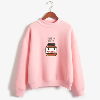 

New Harajuku Hoodies Korean Fashion You Are My Nutella Printed Kawaii Sweatshirt Kpop Befree moletom feminino ropa
