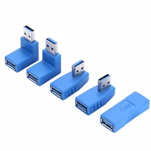 5 шт. тип A USB 3,0 90 градусов прямоугольный Соединительный сетевой переходник OC