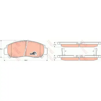 

Brake pads HONDA CIVIC 01-05 FR-V 1.7-2.2 05-/STREAM/1.7/