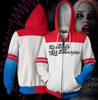 

PLstar Cosmos Fashion hoodies Suicide Squad Harley Quinn 3d print zip Hoodies Streetwear Casual Cospaly Sweatshirt Plus Size 7XL