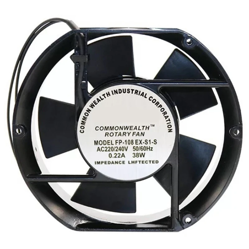 Ventilador axial com rolamento duplo oval embutido 220v 38w