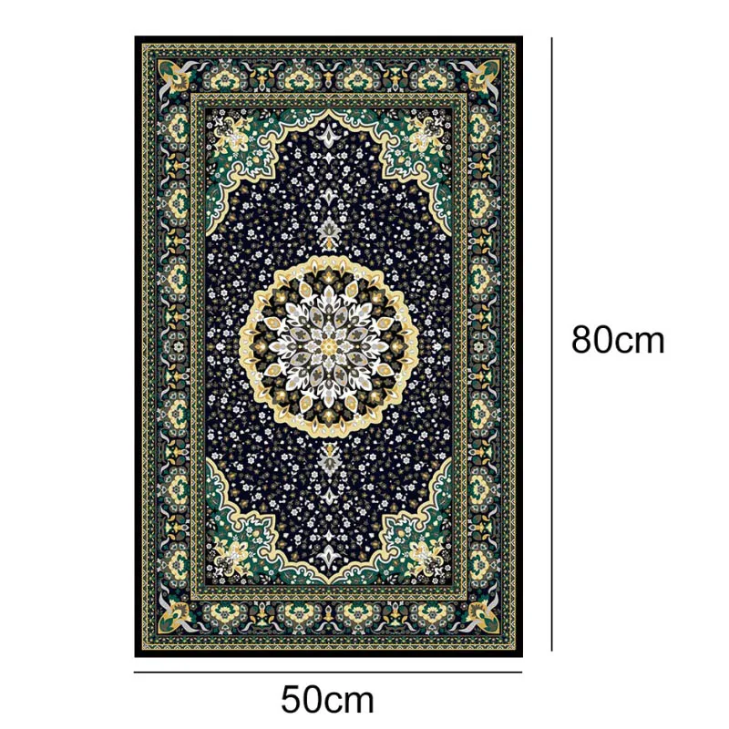 A 50x80CM Коврик для гостиной, спальни, противоскользящий мягкий ковер, современный коврик, Хрустальный бархат, моющийся, не скользит, декоративный коврик для пола - Цвет: A 50x80CM