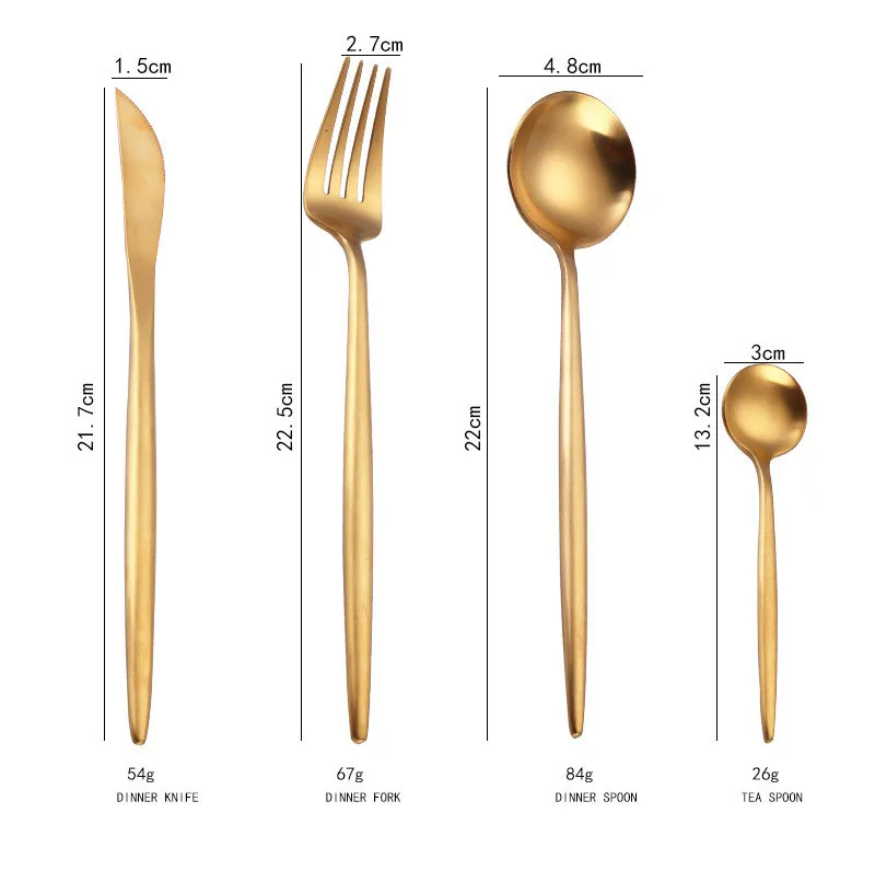 Лидер продаж 4 шт./компл. из чистого золота европейские столовые приборы нож 304 Нержавеющая сталь западные столовые приборы Кухня Еда посуда набор посуды