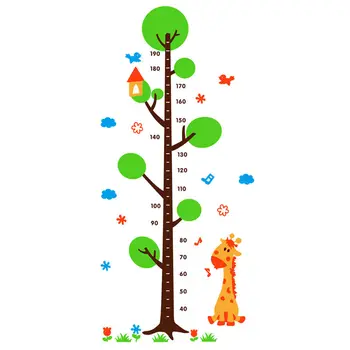 

Tree Cartoon Height Chart Measure Wall Decals Removable Growth Chart Stickers For Kids Room Living Room Decor Wall Sticker Art