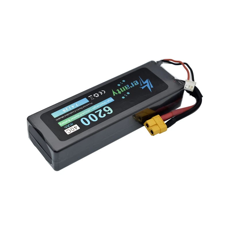 2s 7,4 v 6200mAh Lipo батарея для радиоуправляемого дрона вертолета автомобиля лодки квадрокоптера запасная часть 40C 7,4 v литиевая батарея