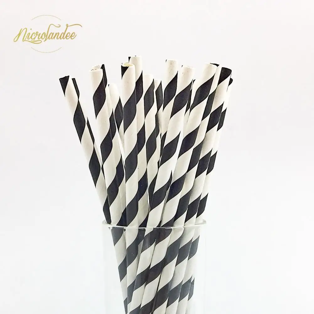 

NICROLANDEE 25 pcs/set Paper Drinking Straws Wedding Hen Party DIY Table Decoration Birthday Kids Boy Girl Baby Shower Adult 17