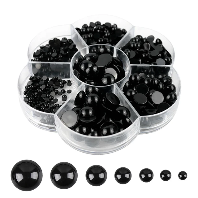 1Set 3-12mm Black Round Plastic Eyes For Dolls Making Toys Bear Eye Doll Eyes for Amigurumi Doll Accessories 1