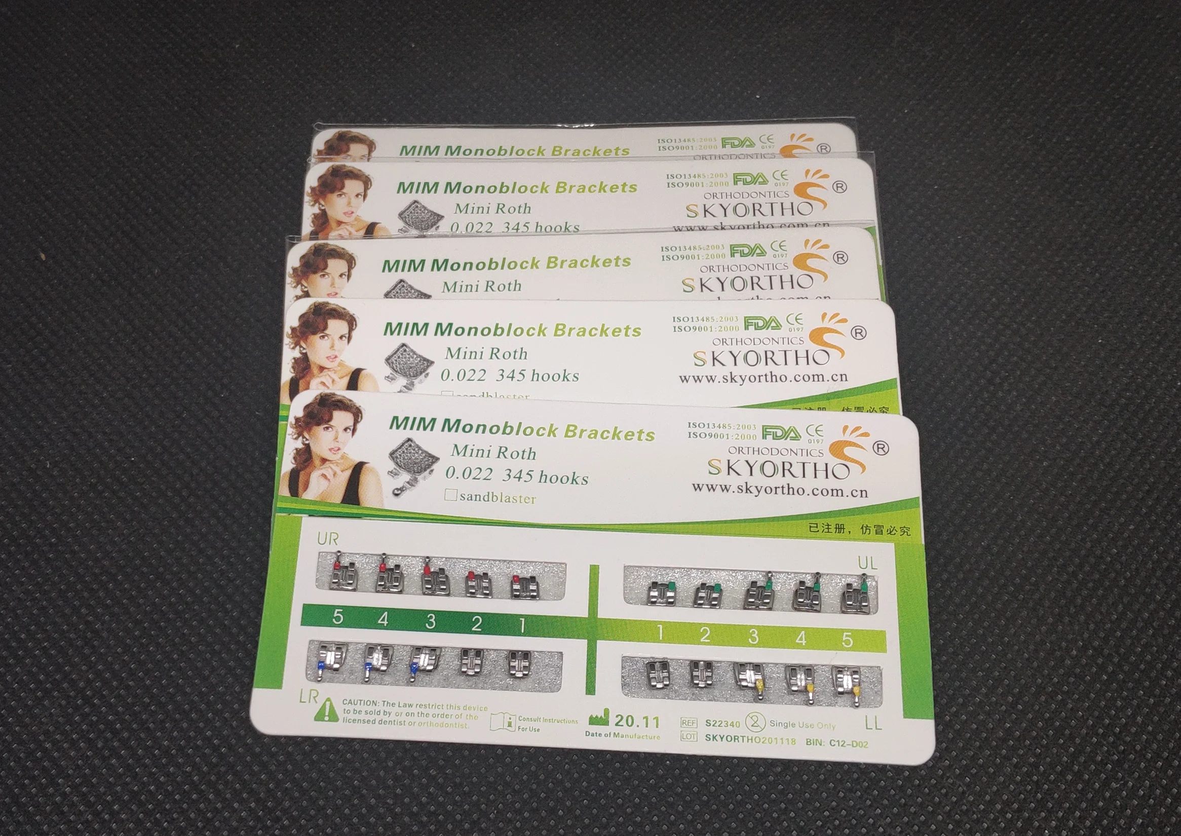 5แพ็คมินิ Roth 022สล็อต3 4 5ตะขอจัดฟันฟันวงเล็บโลหะฐานตาข่ายโลหะบางพิเศษโลหะ5ชิ้น 1